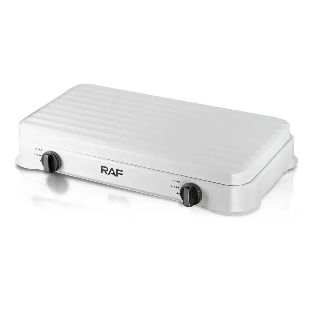 Plita dubla pe gaz, RAF R8033, cu 2 ochiuri, 2x2 2kWh, 30 mbar, otel carbon, 52 cm lungime, alb - 2 | YEO