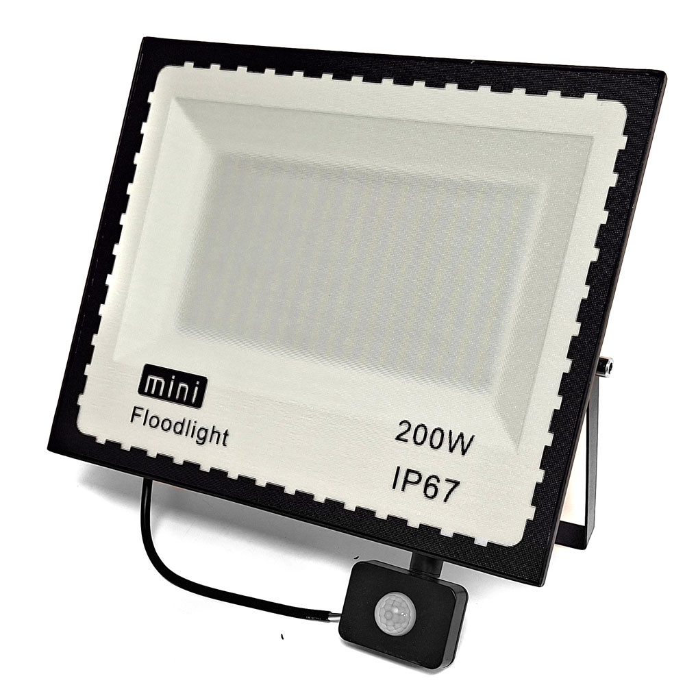 Proiector halogen LED 200W, 1400lm, cu senzor de miscare, rezistent la apa