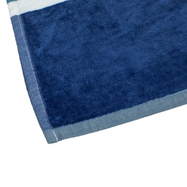 Prosop pentru Plaja, din Bumbac, 75x150cm, Albastru cu Dungi - 1 | YEO