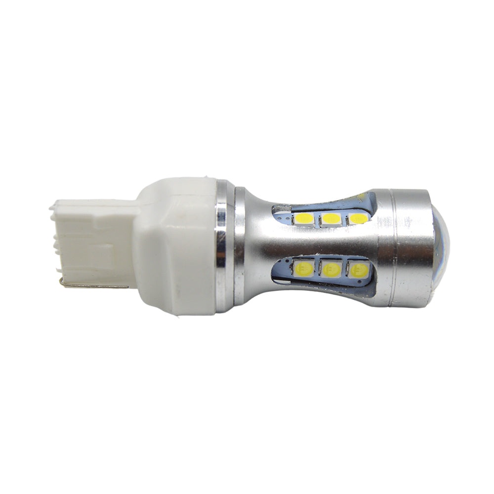 Set 2 becuri auto LED 1156, cu 18 SMD, Canbus, 6000K, 15W, lumina alba-rece - 2 | YEO