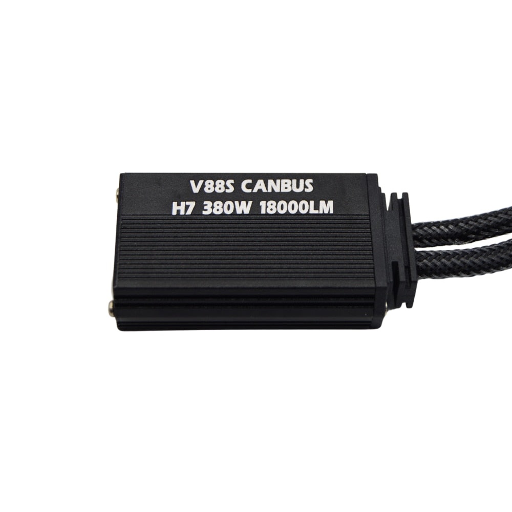Set 2 becuri LED H7 V88S Canbus, cu putere 380W, 18000Lm, 6000K, lumina alba-rece - 3 | YEO