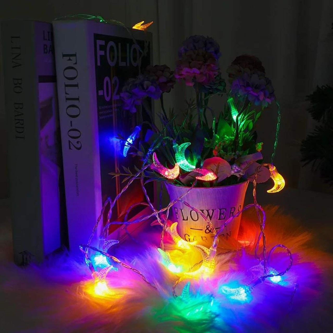 Set 2 Instalatii LED RGB, cu 50 Semilune Multicolore, 2x5m, 2x50 LED-uri - 3 | YEO