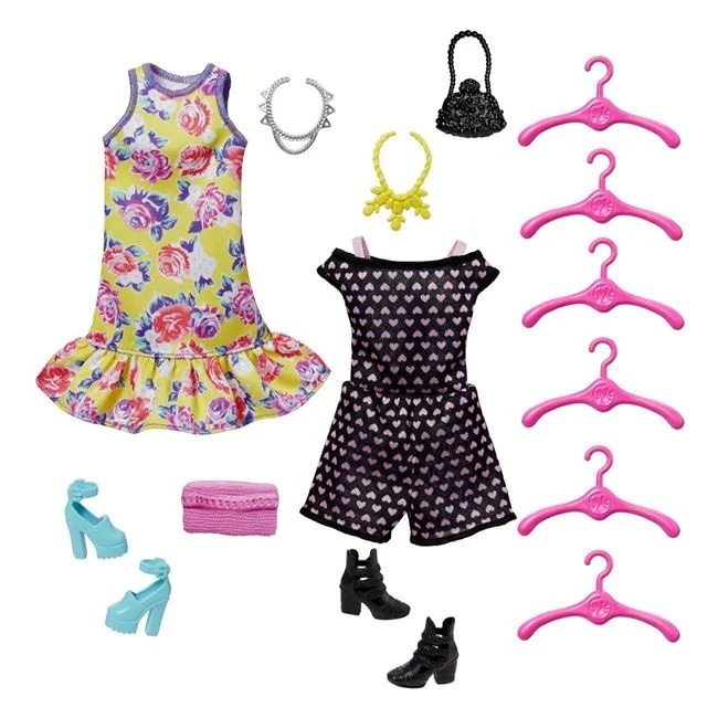 Set Barbie Fashion dulap cu haine incluse, varsta 3+ ani, 35x8x32cm, roz-mov - 3 | YEO