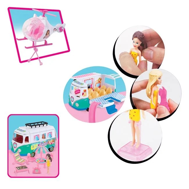 Set duba si elicopter cu papusa Mini si accesorii incluse, varsta 4+ ani, 44x12x37.5cm, multicolor - 2 | YEO