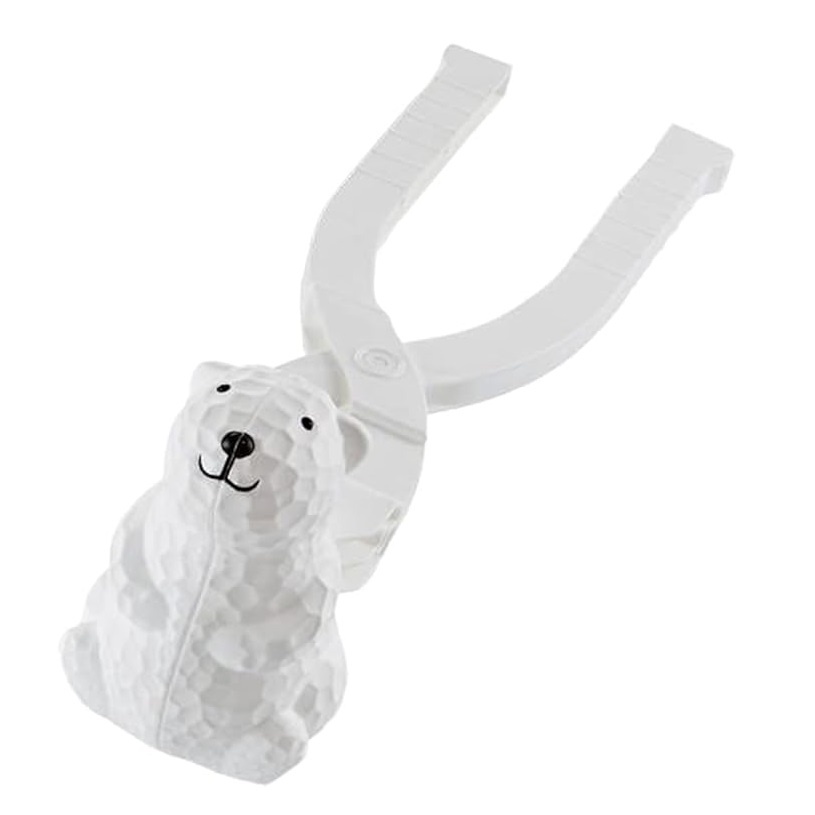Aparat pentru bulgari de zapada sau nisip, in forma de urs polar, plastic, 32cm lungime, alb - 1 | YEO