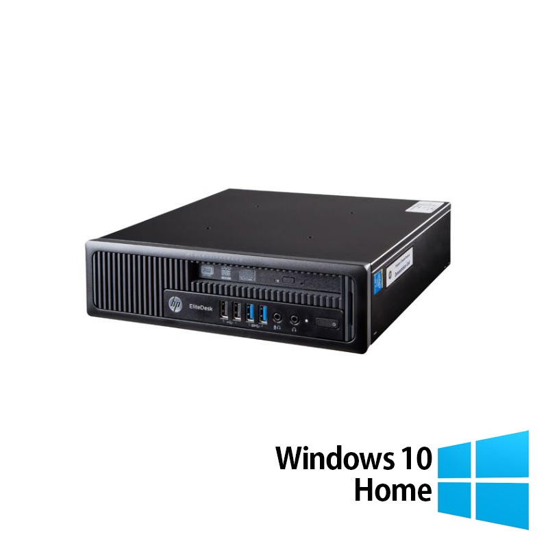 Calculator Refurbished HP EliteDesk 800 G1 USDT Intel Core i5-4570S 2.90GHz 8GB DDR3 500GB SATA + Windows 10 Home