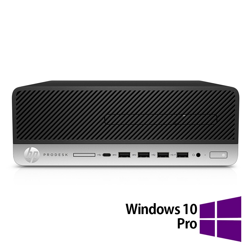 Calculator Refurbished HP ProDesk 600 G3 SFF Intel Core i3-6100 3.70GHz 8GB DDR4 256GB SSD DVD-ROM + Windows 10 Pro