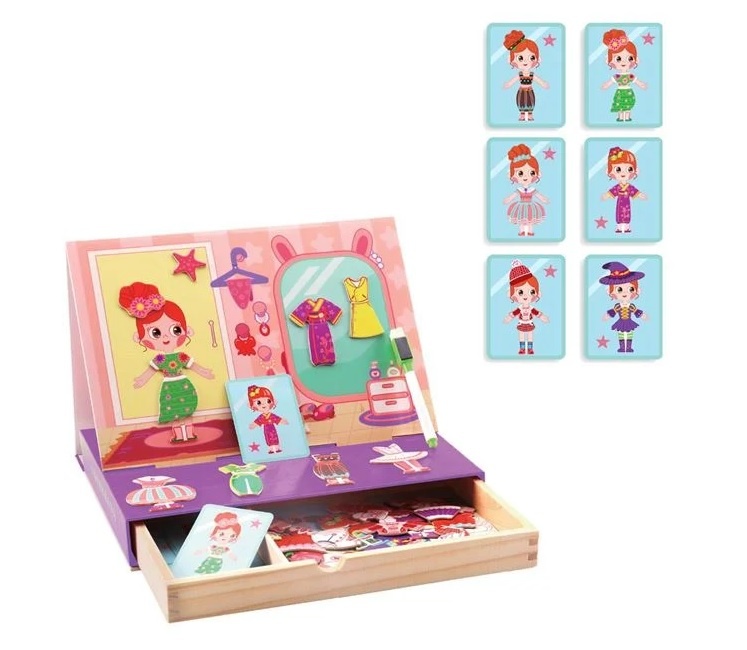Carte cu Imagini Magnetice – „Îmbrac-o pe Nina”, 3 ani+, 23×30×3.2 cm - 2 | YEO