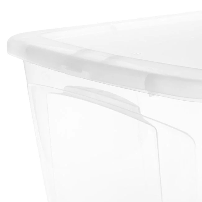 Cutie de depozitare, cu capac, din plastic, capacitate 52L, transparent - 1 | YEO