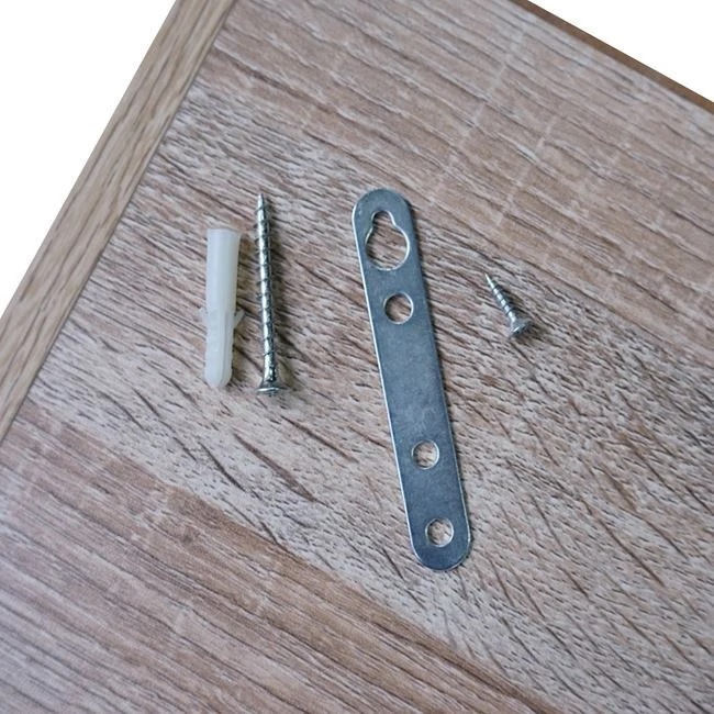 Etajera tip Biblioteca, cu 3 Rafturi, 30x23.5x89cm, alb/natural - 2 | YEO