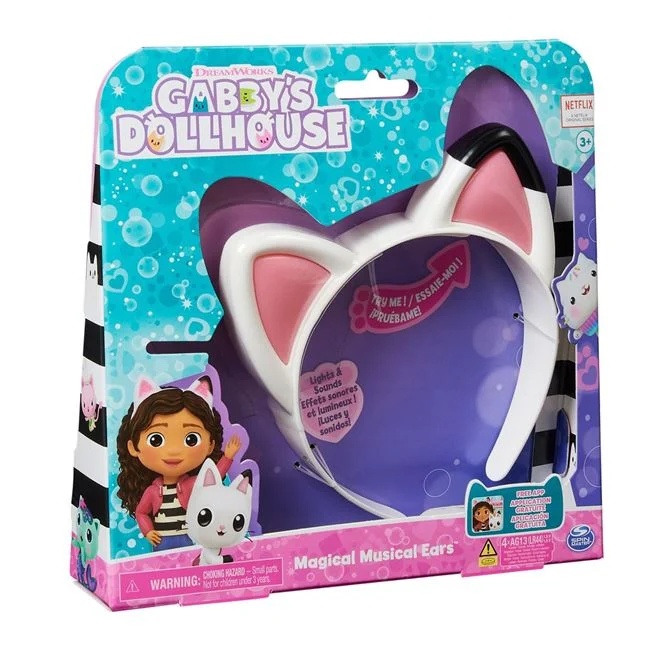 Gabby\'s Dollhouse bentita lui Gabby, cu lumini si sunete, varsta 3+ ani, alb