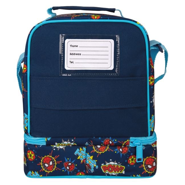 Geanta Izoterma pentru mancare, cu 2 compartimente, model Spiderman - 1 | YEO