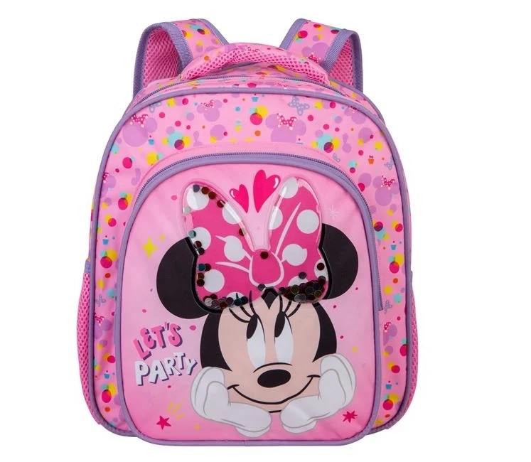 Ghiozdan pentru gradinita, model Minnie 3D, 27x11x30 cm, roz