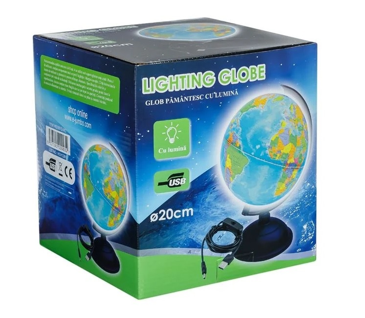 Glob Pamantesc cu Lumina, 8 ani+, 20cm, multicolor - 2 | YEO