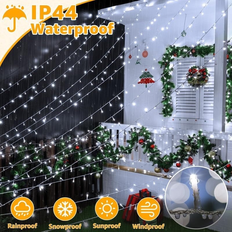 Instalatie Luminoasa cu 500 LED-uri si 100m Lungime, Lumina Alba Rece sau Albastra - 3 | YEO