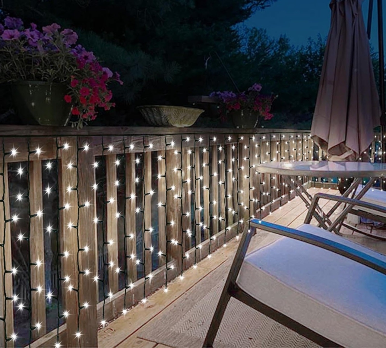 Instalatie Luminoasa cu Franjuri, 360 LED-uri, IP44, 9x1m, Lumina Alba Calda/Rece - 1 | YEO