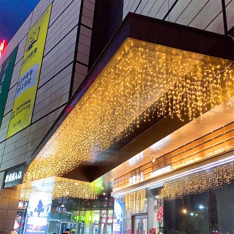 Instalatie Luminoasa Solara, Lumina Alba Calda-Rece si Multicolora, 320 LED-uri, Telecomanda, 12m