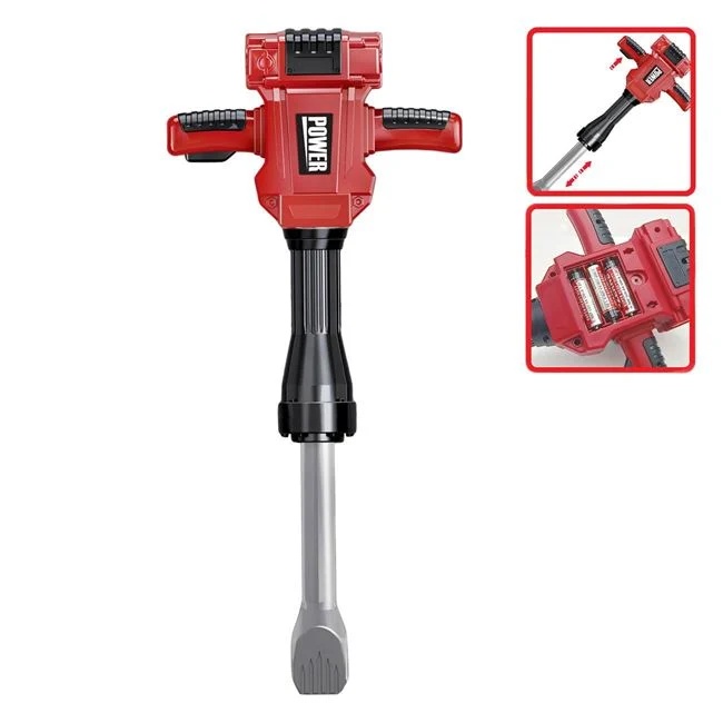Jucarie ciocan pneumatic, cu sunet si buton, 20.5x7.5x46.3cm, negru-rosu