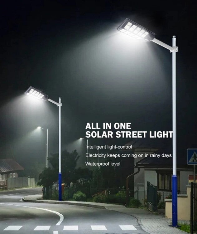 Lampa Solara Dubla Jortan 800W cu Telecomanda 16 CASETE, tip stalp stradal - 1 | YEO