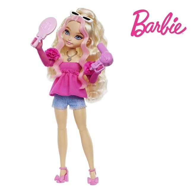 Papusa Barbie Dream Besties Malibu, cu 11 accesorii incluse, varsta 4+ ani, 21x6x31cm, multicolor - 1 | YEO