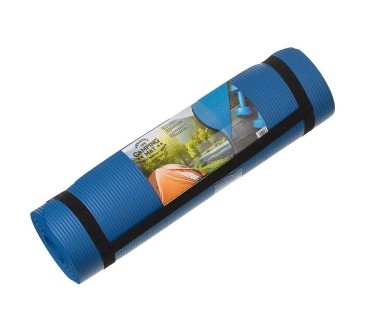 Saltea pentru antrenament, spuma+ PE, 180x60x1cm, albastru - 1 | YEO
