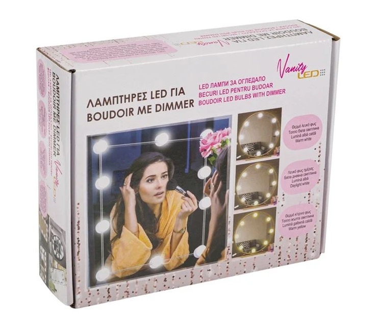 Set 10 becuri LED pentru oglinda de machiaj cu 3 trepte de lumina - 2 | YEO