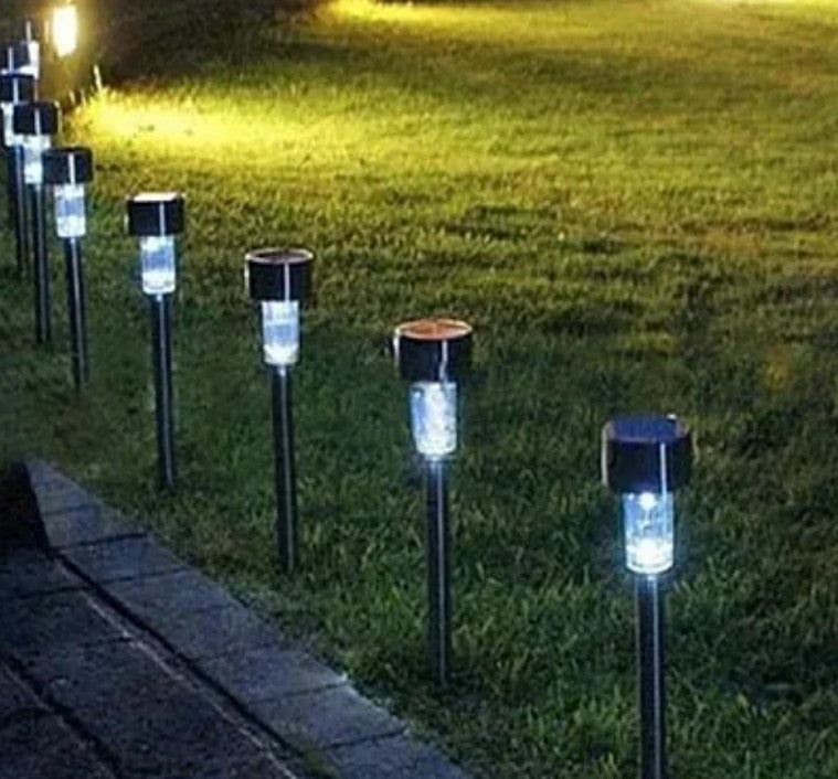 Set 10 lampi solare pentru gradina dimensiune 30 cm cu lumina alba - 2 | YEO