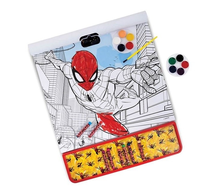 Set de Colorat Spiderman, Bloc cu accesorii, 4 în 1, 3ani+, 43.3x1x41.5cm - 2 | YEO