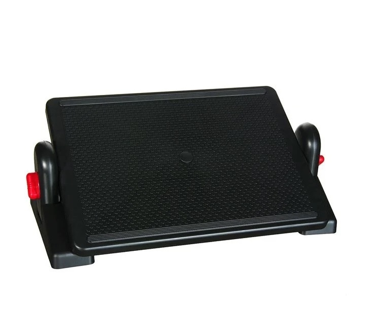 Suport de birou pentru Picioare, 2 Nivele, reglabil, poliester, 50.3× 30.7cm, negru