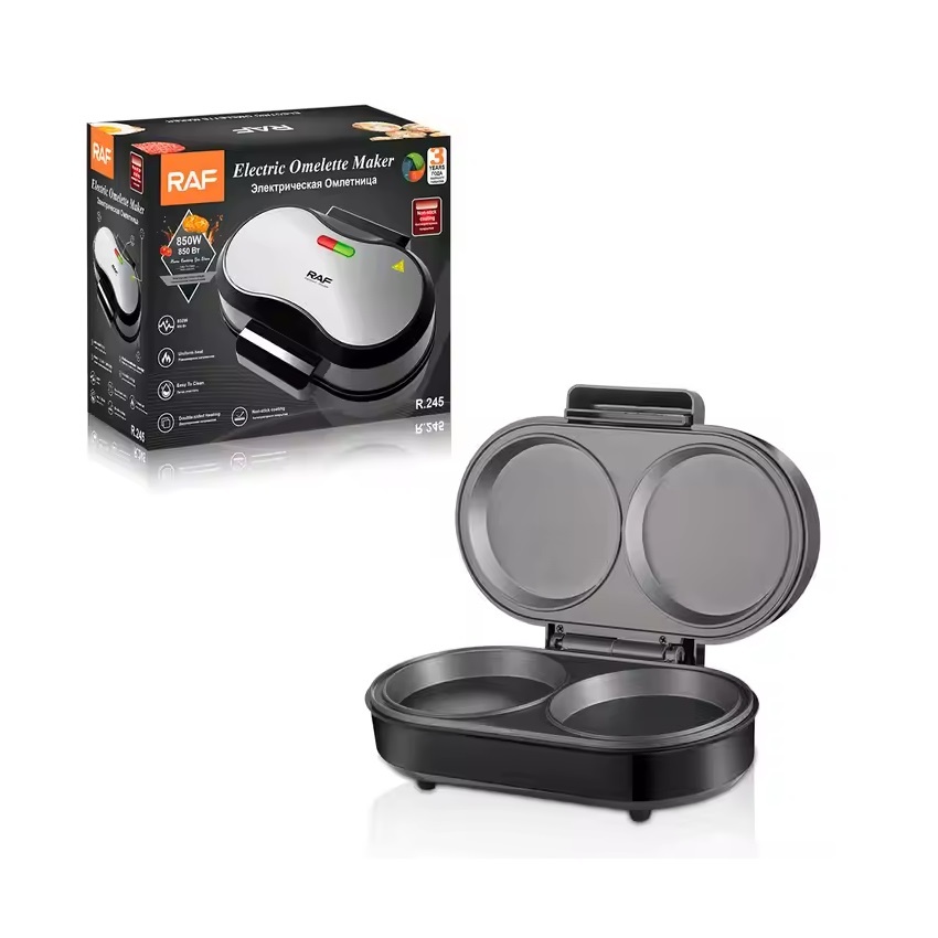 aparat electric pentru burgeri omleta waffles sandwich raf r245 850 w~27353