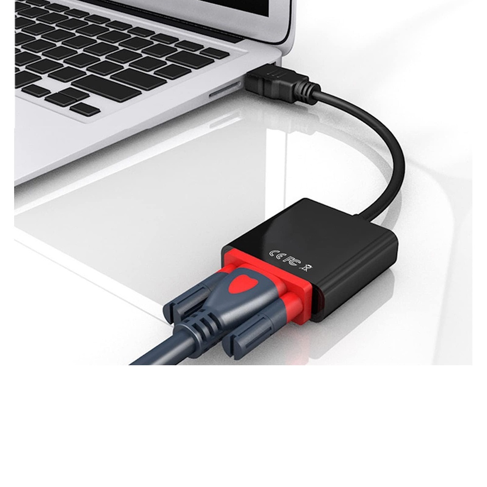 Cablu adaptor HDMI la VGA, cablu d-sub, plug and play, negru - 2 | YEO