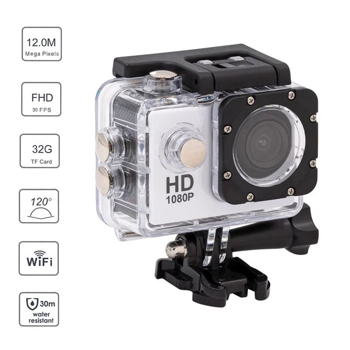 Camera Rezistenta la Apa, cu WiFi, inregistrare video/audio, USB, 900 mAh, negru - 2 | YEO
