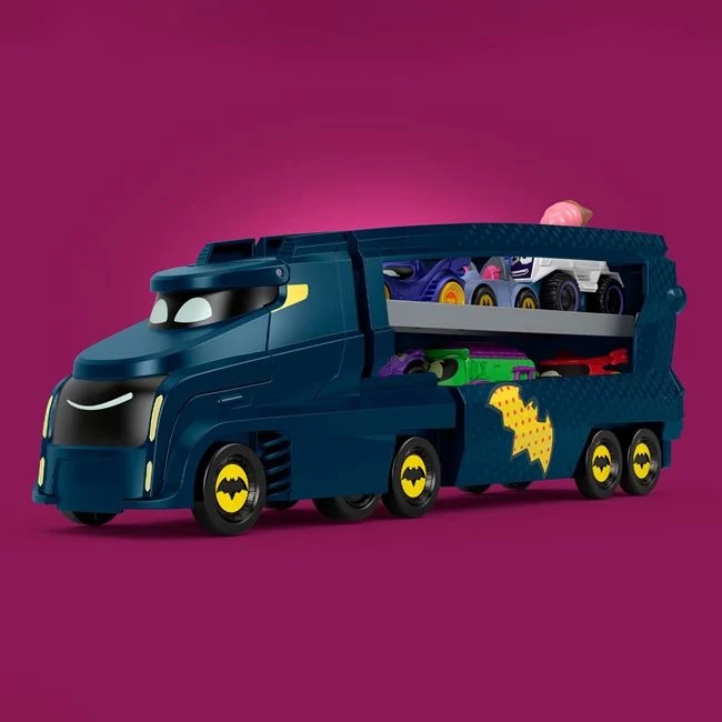 Camion Batwheels cu un vehicul inclus, partea din fata a camionului se deschide, 35.5x8x20cm, multicolor - 2 | YEO