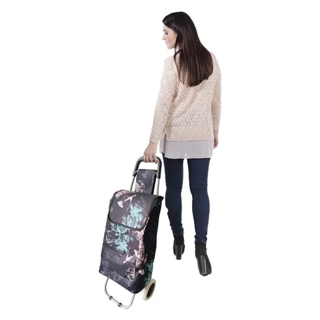 Carucior pentru piata, pliabil, dimensiuni 34x28x96cm, multicolor