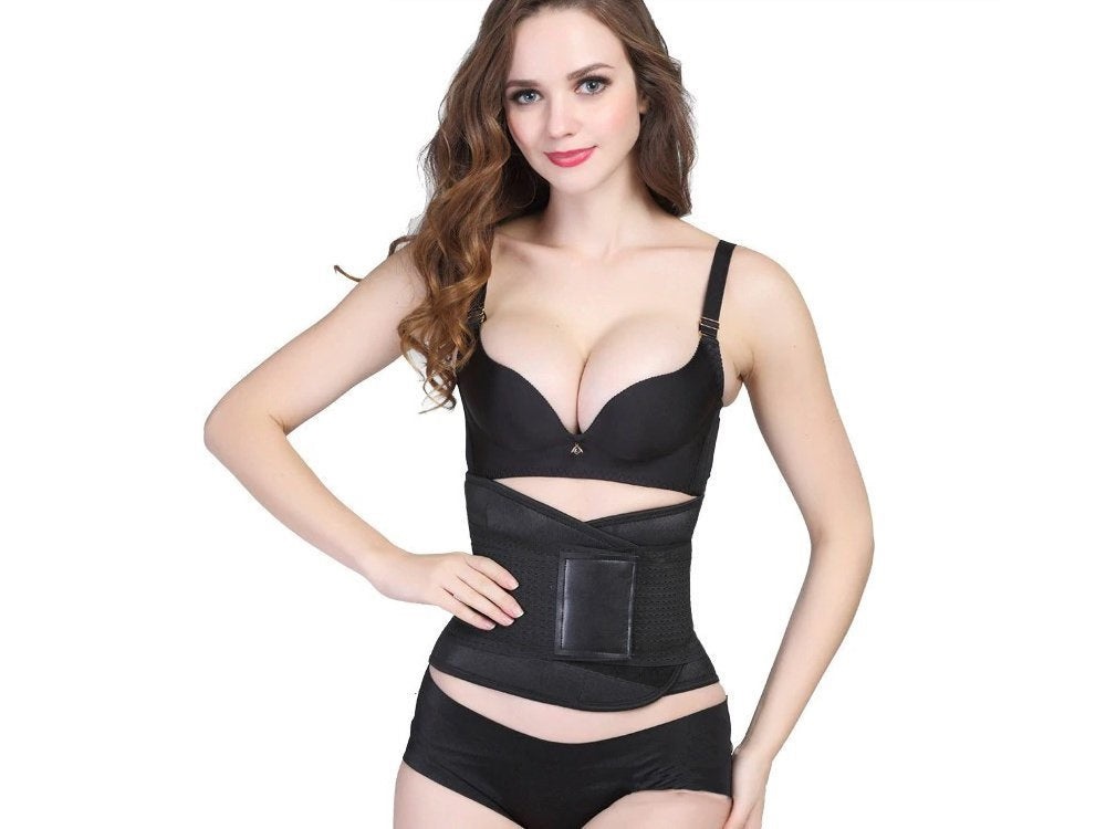 Centura modelatoare abdominala din neopren, pentru Slabit, Negru - 2 | YEO