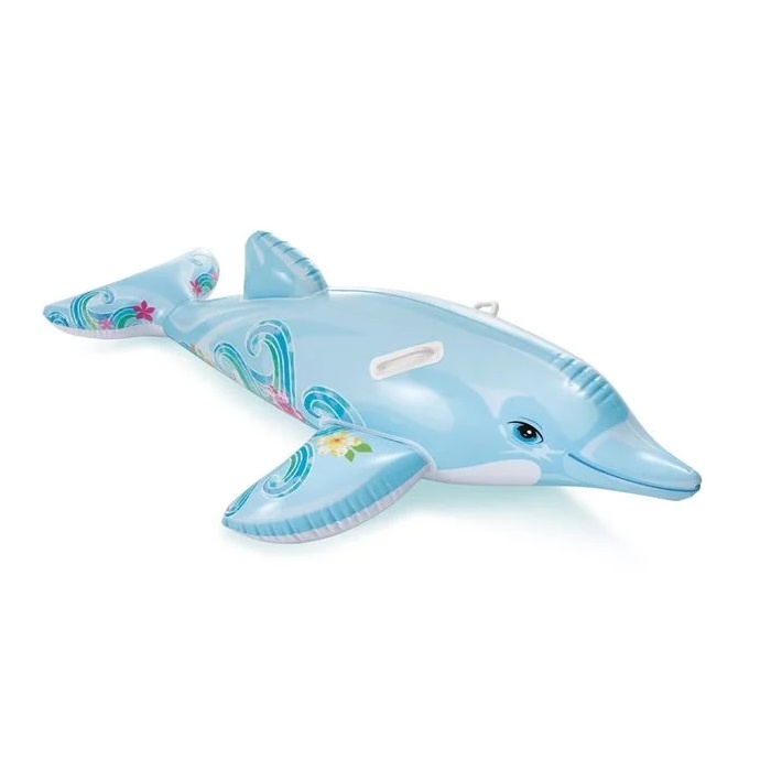 Delfin Gonflabil pentru copii 3 ani+, Intex, 1.75x0.66 m, Albastru deschis - 2 | YEO