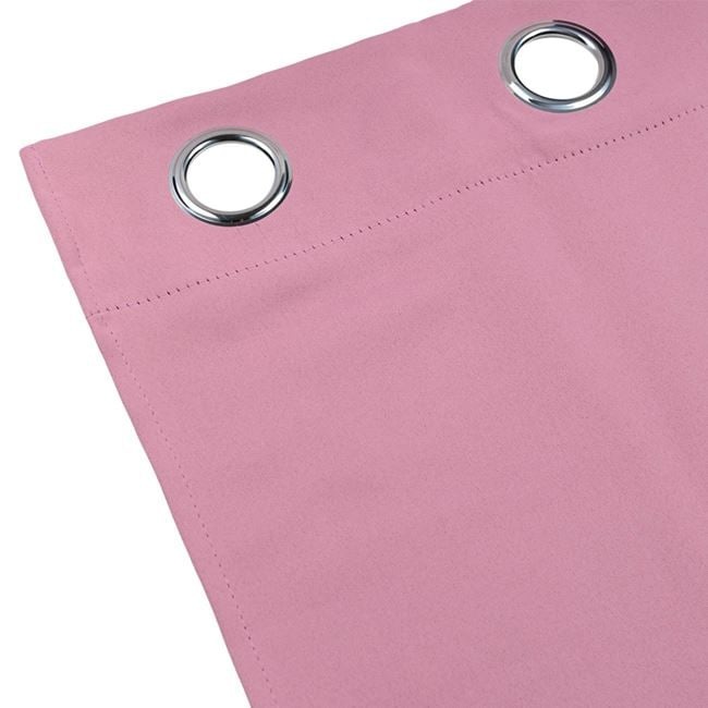 Draperie decorativa, tip blackout - nu lasa lumina sa treaca, cu inele, 140x260 cm, roz - 2 | YEO