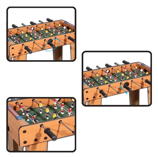 Fotbal de Masă din Lemn cu Picioare, 69x37x65 cm, Joc Interactiv pentru Copii - 2 | YEO