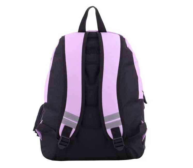Ghiozdan cu Model Graffiti, 36x15x43 cm, negru si lila, - 3 | YEO