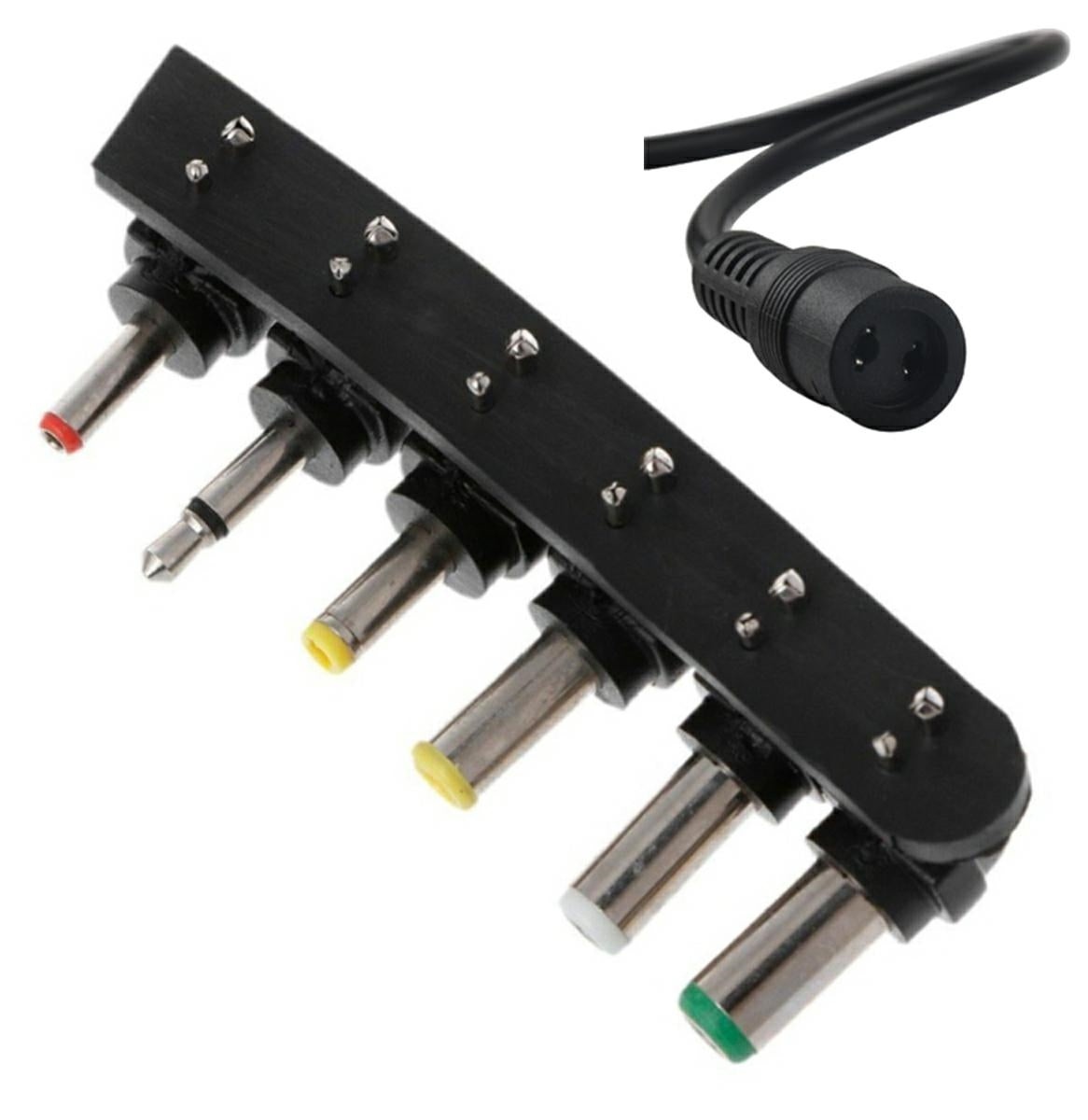 Incarcator universal, cu 6 conectori, 24W, 3A, 3V - 12V, 8x5x3.4 cm, Negru - 2 | YEO
