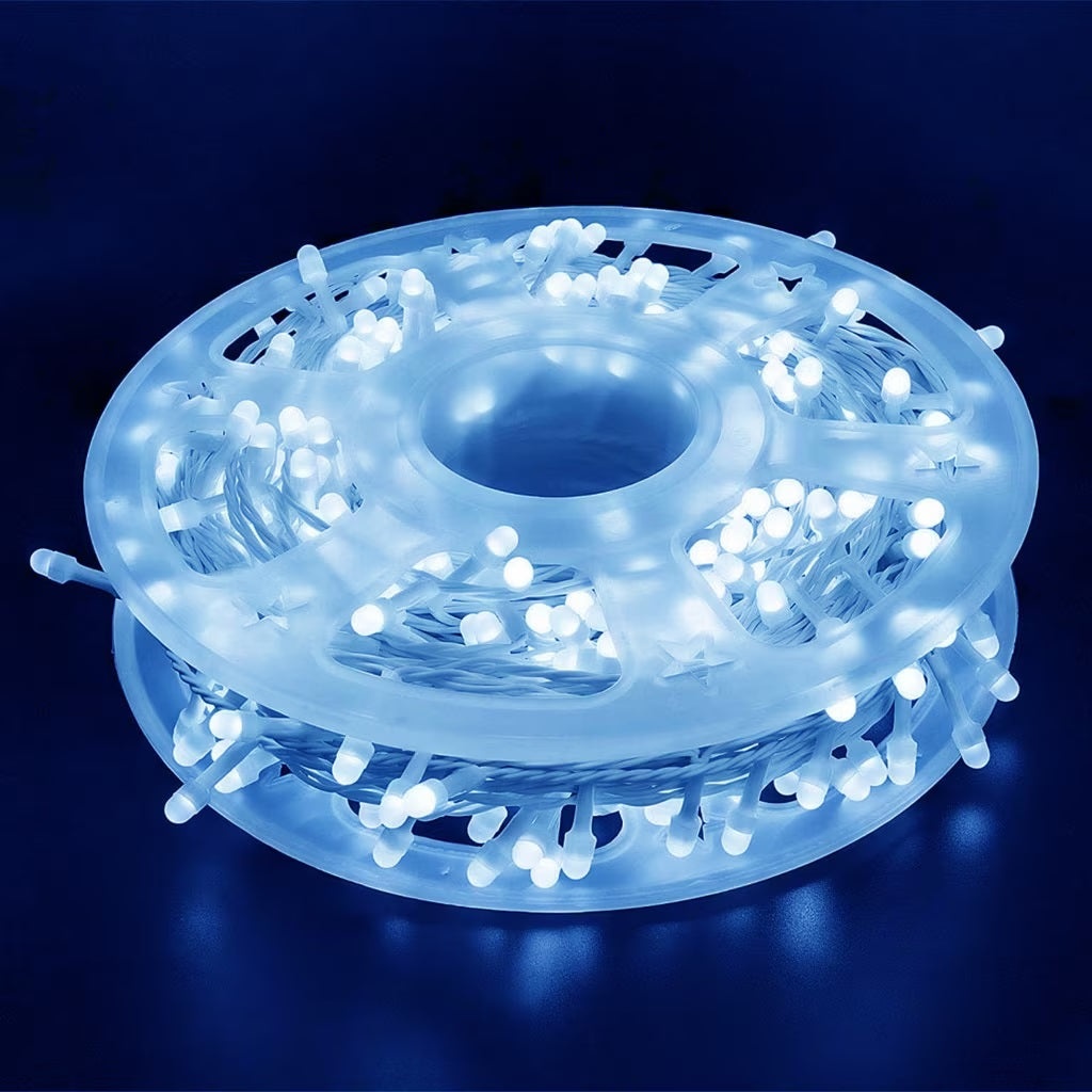 Instalatie Luminoasa cu 500 LED-uri si 100m Lungime, Lumina Alba Rece sau Albastra