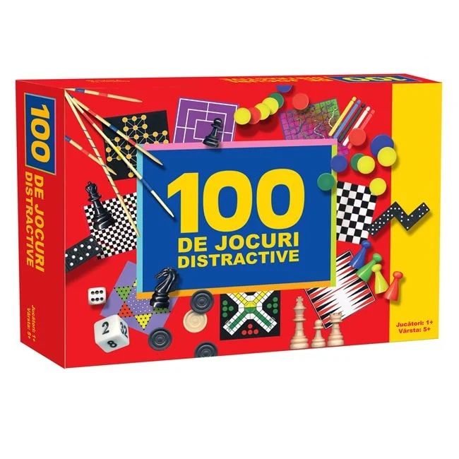 Joc de societate „100 de jocuri de distractive”, multicolor