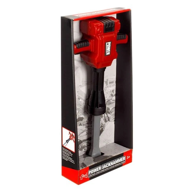 Jucarie ciocan pneumatic, cu sunet si buton, 20.5x7.5x46.3cm, negru-rosu - 1 | YEO