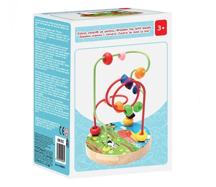 Jucărie Educativă cu Bază din Lemn și Bile, 10.5x16 cm - 1 | YEO