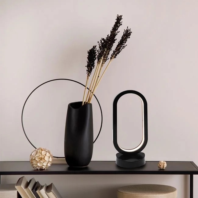 Lampă LED cu USB si 3 Nuanțe, 6W, 12x10x28cm, negru - 1 | YEO