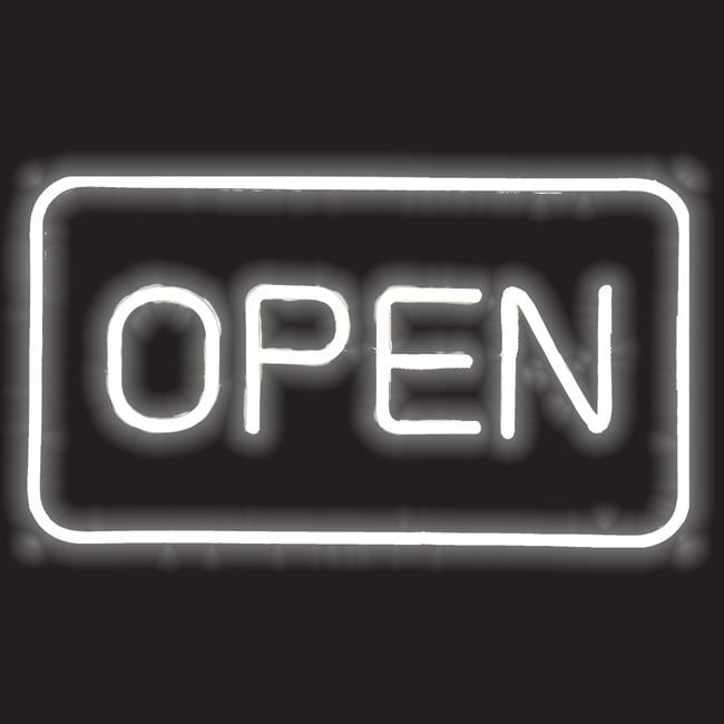 Lampa LED neon, model cu scris OPEN, cu cablu de 1.8M inclus, 41x23.5 cm, transparent - 1 | YEO