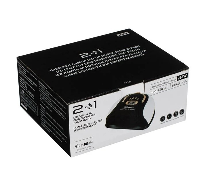 Lampa LED UV C4 Plus, 256W, pentru Manichiura Semipermanenta, 22.8x18.1x9.1cm, negru - 2 | YEO
