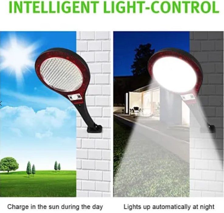 Lampa solara HS-8023D 109 LED cu telecomanda, montaj pe perete, pentru exterior - 1 | YEO