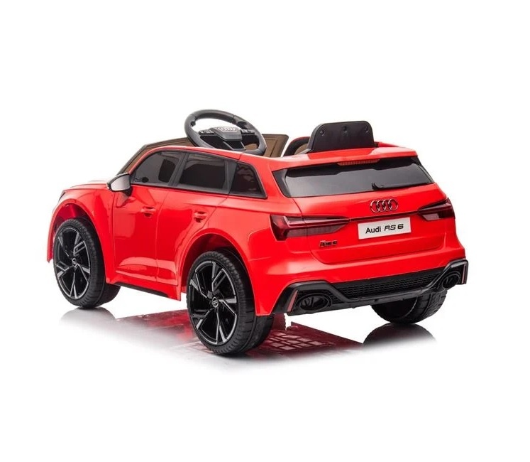 Masina Electrica cu Acumulator, model, Audi RS6, 6V 4.5AH si Telecomanda, 3-6 ani, 30 kg, Bluetooth, rosu - 2 | YEO