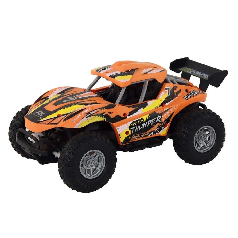Masinuta cu telecomanda, Off-Road, Scara 1:16, pentru copii 3 ani+, 21.5x14x9cm, portocaliu/albastru